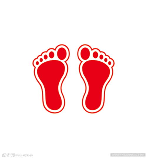腳印走路設(shè)計圖片